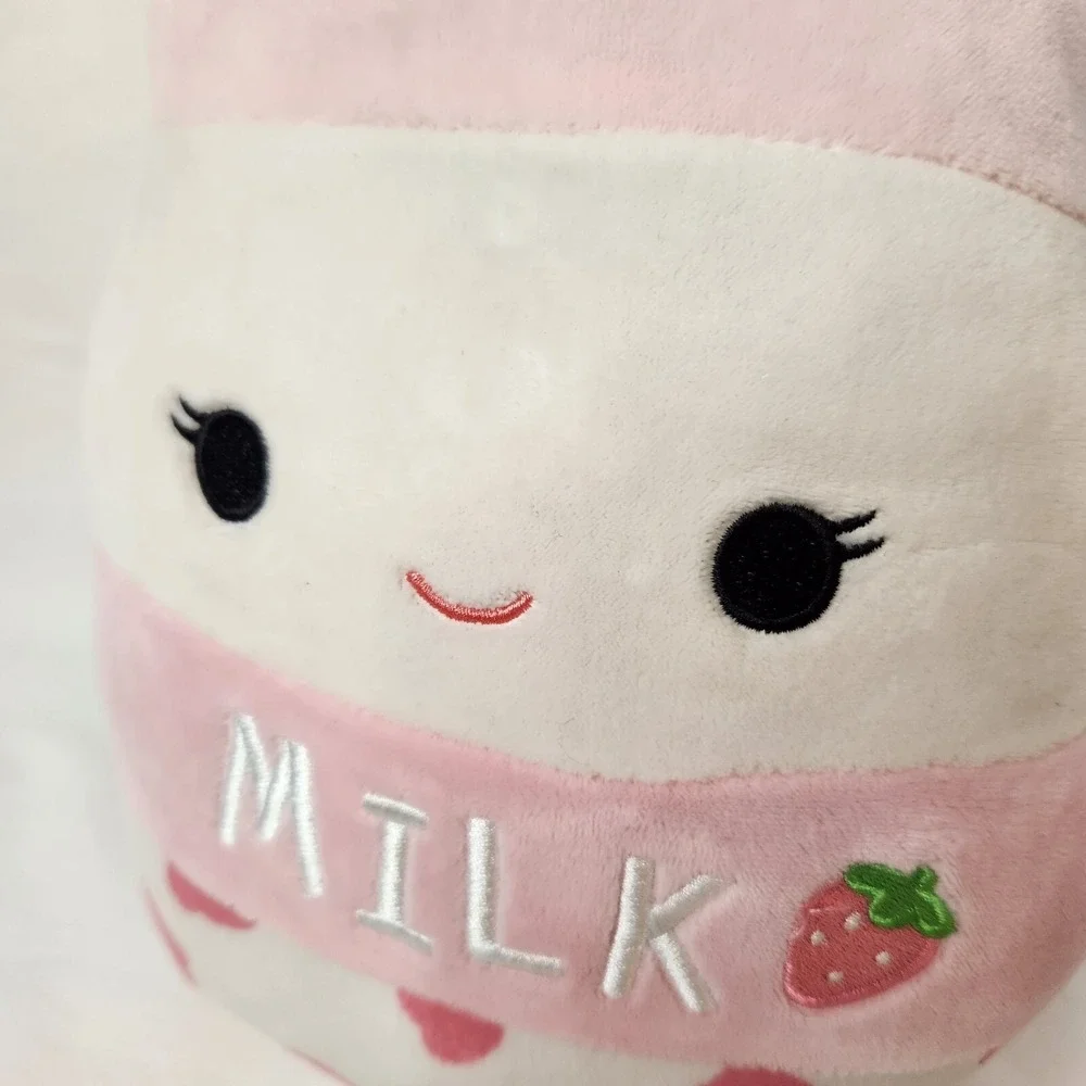 Squishmallows Amelie Strawberry Milk Food Squad Plush Toy Kellytoy 2022 Pink